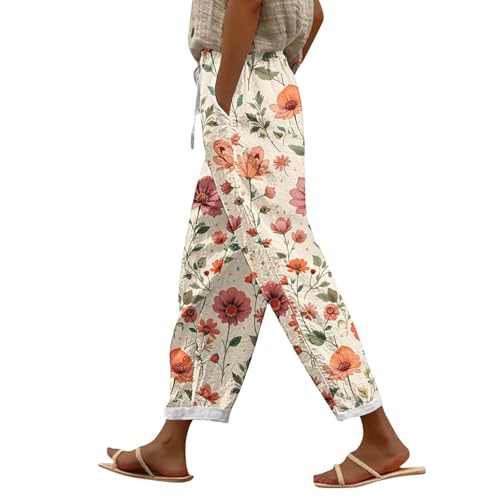Pantalon cargo baggy pour femme en coton style décontracté