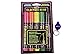 Blacklight Reactive Electric Neon Permanent Fabric Markers 5 Pack with DirectGlow UV Keychain Light