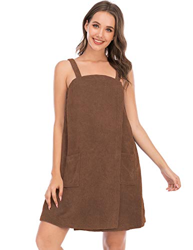Image of Veseacky Women Bath Wrap Towel for Womens Shower with Pocket Adjustable Spa Robe & Facial Headband