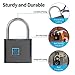 KENRONE Fingerprint Padlock with Emergency Key, IP66 Waterproof and Rustproof, Outdoor Indoor Universal Smart Lock for Warehouses, Gym, Schools, Homes, Office Cabinets