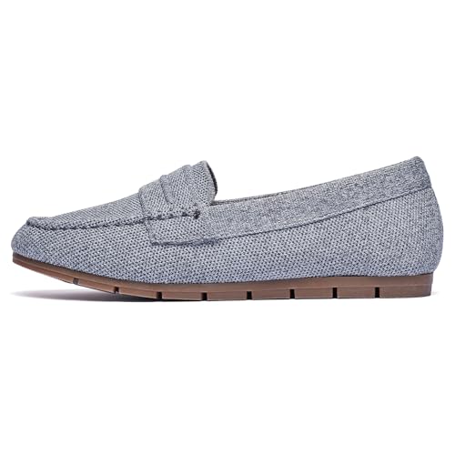 Image of Cvistpieo Loafers for Women Comfortable Dressy Casual Work Flats Lightweight & Breathable Slip On Walking Shoes Knit