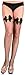 Leg Avenue Industrial Net Thigh High Stocking with Dollar Sign & Bow Top, One Size, Black