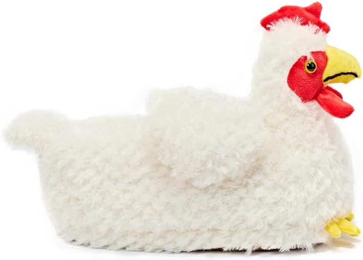 Kids' Funny Soft Fuzzy Animal Slippers, Cute Cozy Non-Slip House Shoes for Boys & Girls, Shoe Size 1-4
