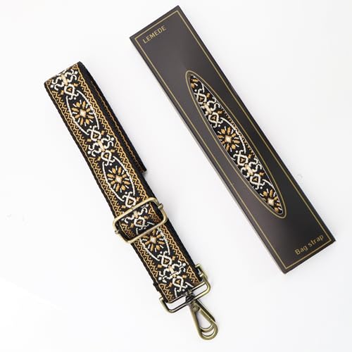 LEMEDE Purse Strap Replacement Crossbody Wide Shoulder Strap Adjustable Canvas Straps Handbag Strap Replacement Belts4