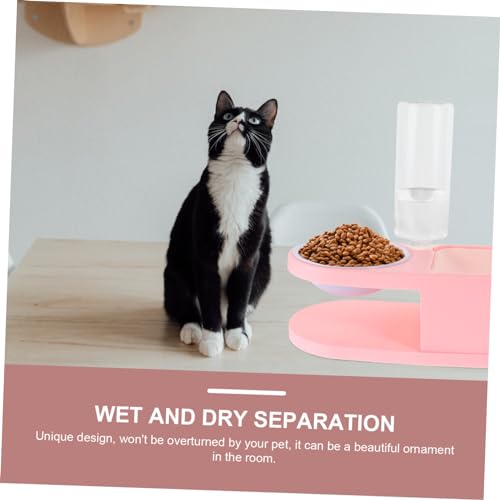 Beaupretty Bebedouro para gato de estimação tigela de comida para gaiola de estimação tigelas de gat