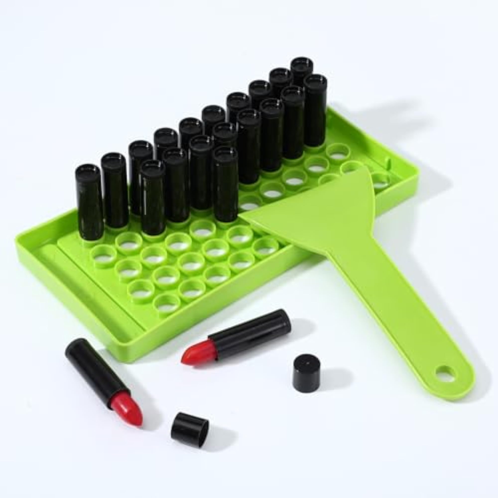 100 Pack 5ml Black and Green Lip Balm Containers