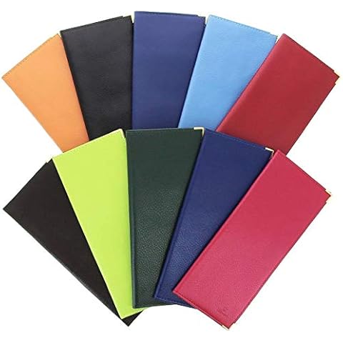 KARL LOVEN Chequebook Holder + RFID Wallet Credit Card ID Holder Leather for Men and Women Cover