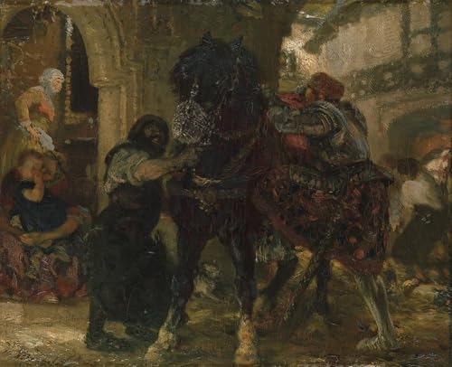 Affiche le chevalier de la forge Adolph Menzel art portrait sur toile pour décoration mural 60x90cm