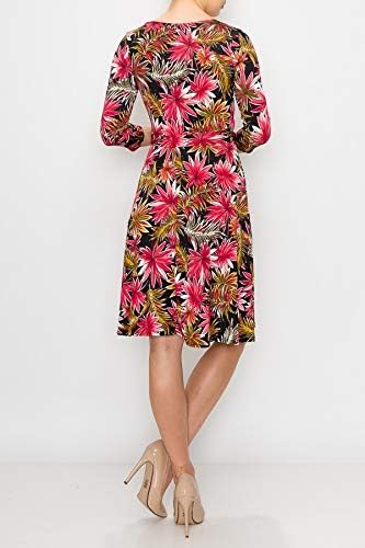 Miniatura 3 de Women's Sleeve Faux Wrap Midi Dress Wedding Guest Party Bridal Baby Shower Maternity Nursing