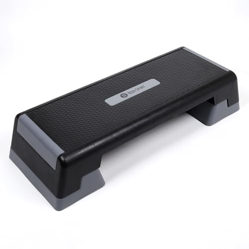 Body Sport® Aerobic Step – Step Aerobics Platform – Workout Equipment – Exercise Step Platform – Gray/Black