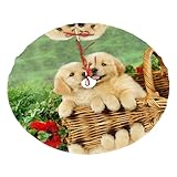 Jupe de sapin de Noël en peluche avec 3 attaches en corde rouge, facile à installer