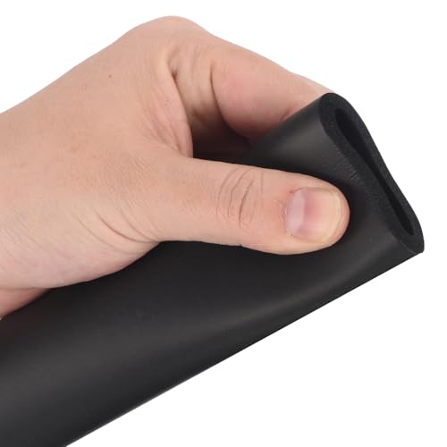 Image of uxcell Foam Tubing for Handle Grip Support,30mm(1 3 /16 inch) ID 40mm(1.57 inch) OD 0.3 Meter /1ft Length Black