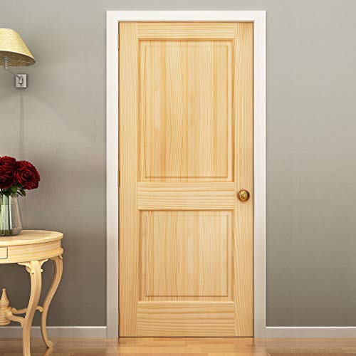 Kimberly Bay 2-Panel Solid Pine Interior Door Slab, Square Top, Double Hip Panel (30X80) #TOP2