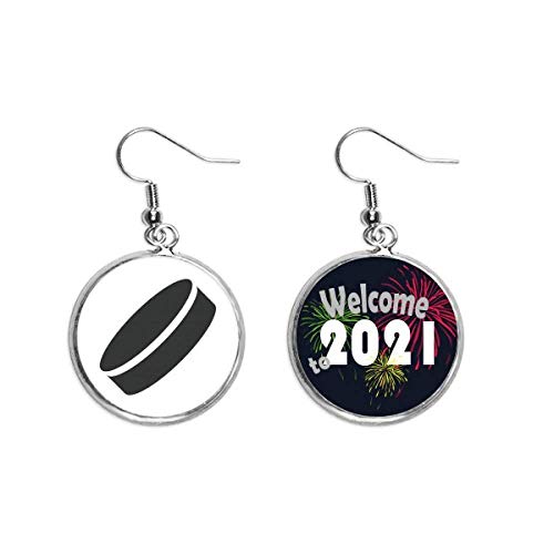 Pendientes de aro Discus Sport con patrón geométrico simple para mujer