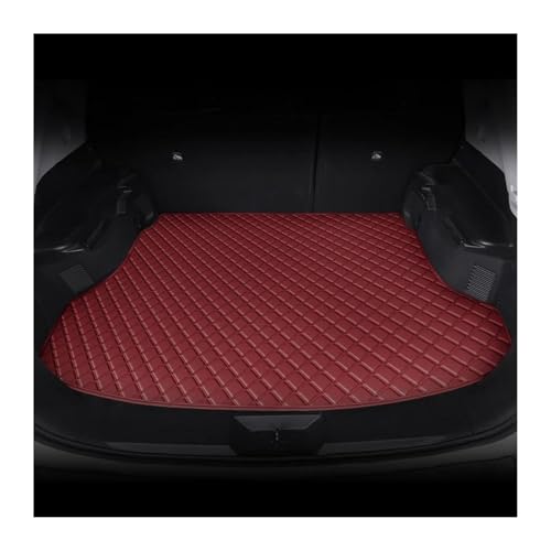 Tapis coffre pour Volvo V50 protection luxe imperméable et finitions vin rouge