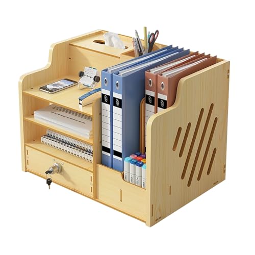 Organiseur de bureau coulissant avec tiroir verrouillable pour optimiser le tri des dossiers
