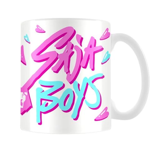 Pyramid International Kpop Demon Hunters Saja Boys Heart Sketch Tasse à café en céramique, 325 ml, joli cadeau d'anime pour enfants et fans, passe au lave-vaisselle et au micro-ondes