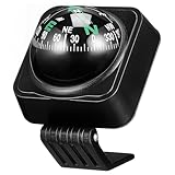 Garneck Car Compass Dashboard Mount with Accurate Directional Reading Adjustable Navigation Automotive Compass for Outdoor Vehicle Use