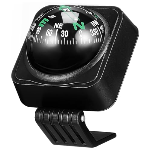 Image of Housoutil Car Dashboard Compass, Auto Navigation Ball for Car, Marine Direction Indicator Compass for Trucks, Vehicle Dashboard Ornament, Wayfinding Aid, Hiking Cycling Driving Boat Direction Guidance