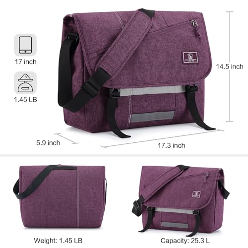 Maletín bandolera para laptop 17 pulgadas violeta miniatura 2