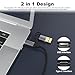 USB C Hard Drive Cable, Nylon Braided External Hard Drive Cable 5Gbps Micro B to USB C/A Cord Compatible with iPhone 16/15 Plus/15 Pro Max, Seagate WD Toshiba Westgate, MacBook Air M2 Pro, Camera, 5FT