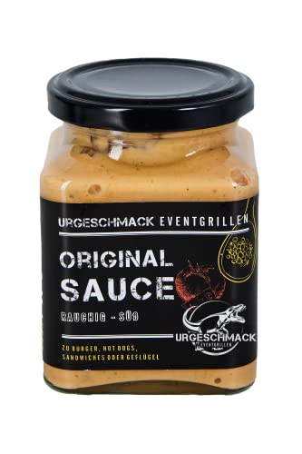 Urgeschmack Eventgrillen Original Sauce 250g im Glas ( Originale BBQ Burger Sauce, Rauchig-Süß im Geschmack, ein Allrounder ) Laktosefrei / Glutenfrei / ohne Konservierungsstoffe Cover