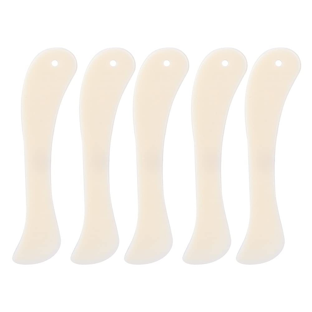 5 Stks Natuurlijke Bone Folder, Wit Kunststof Lederen Rand Trimmen Naaien Tool voor Lederen Scoring Vouwen Rand Naaien Short