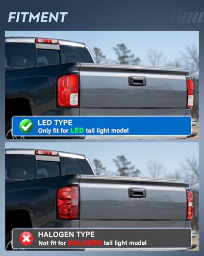 Image of Nilight Taillight Assembly Compatible with 2016 2017 2018 Chevy Silverado 1500 LED Models Tail Light OE Style Rear Lamp Replacement Driver and Passenger Side