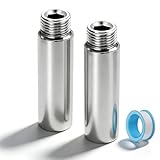 2 Stück Hahnverlängerung 1/2 Zoll, 100mm Edelstahl Duschkopf Verlängerung Wasseranschluss Verlängerung Gewindeverlängerung Duschverlängerungsrohr für Wasserhähne Eckventile Duschköpfe