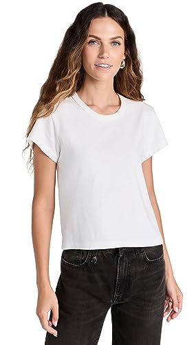 SLVRLAKE Women's Easy Tee Natural White, Natural White, M