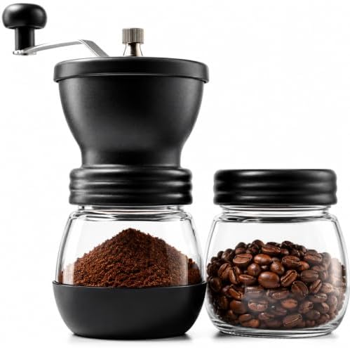 Moedor de Café Manual Cerâmica Com Regulagem de Gramatura e Pote ...