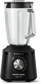 Philips Walita, Liquidificador Série 3000 Turbo, 110V, Preto, Jarra de Vidro 700W - HR2272/91
