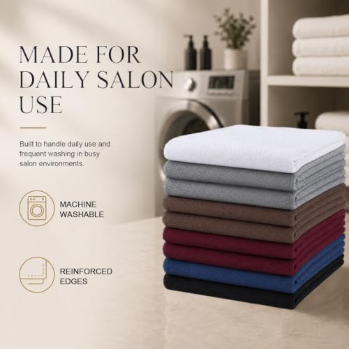 Image of UNIMADE Salon Towels 48 Pack, Microfiber Barber Towels Bulk, (16x29 inches) Hair-Drying Cloth Super Soft Hand Cloth for Gym, Bath, Spa Use and Home Beauty Care(Not Bleach Proof) - Multicolor
