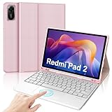 【Angle de Vision Réglable】L'étui clavier pour Redmi Pad 2 dispose de trois rainures internes qui offrent trois angles de vision confortables, parfaits pour travailler, regarder des vidéos, et plus encore.