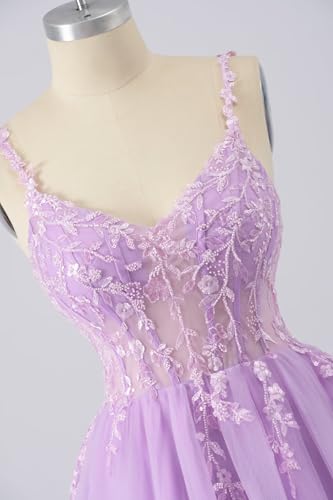 Verngo Tulle Lace Applique Homecoming Dresses for Teens Beaded Spaghetti Straps Mini Cocktail Party Prom Formal Dress4