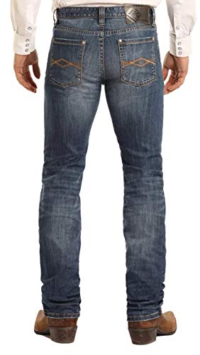 Rock & Roll Denim Slim Fit Stretch Straight Bootcut Jeans #M1R6205