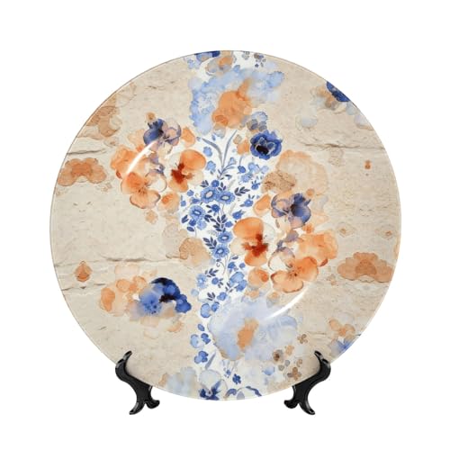 Plato decorativo con diseño Wind Whisper en porcelana fina miniatura 1