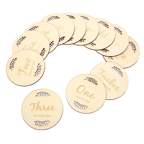 VICASKY Wooden Baby Milestone Cards Newborn Announcement Set 1 Month Sign for Nursery