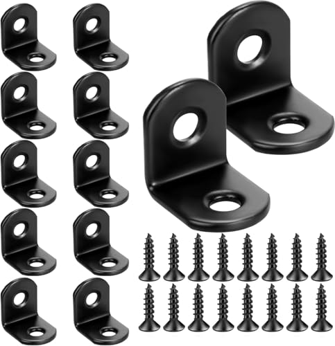 L Bracket Metal Brackets for Shelves Corner Bracket L Brackets for Wood Angle Bracket Corner Brace Small Shelf Brackets with Screws for Mounting Support