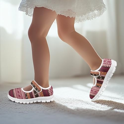 Aztec Print Mary Jane Shoes for Girls Toddler Dress Shoes Kids Breathable School Shoes Mesh Sneakers4