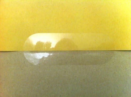 45x10mm Cigar Shape Seals x Roll of 1000 Gloss Clear Transparent Seals - Self-Adhesive Labels with Standard Permanent Adhesive