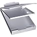 Metal Clipboard with Storage Box, Aluminum Clipboards with Metal Binder Snapak Form holder with Self-Locking Latch and Top Hinged Opening for Heavy Duty, Nursing, Patrol, Office Business Professionals