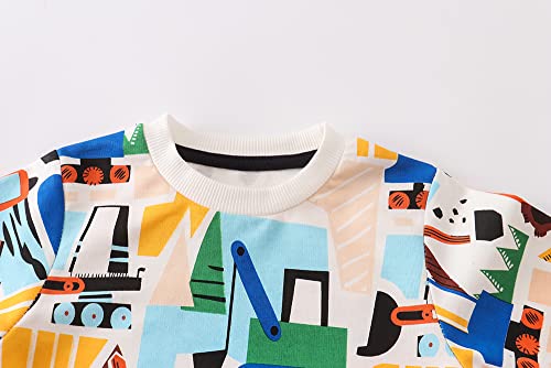 Image of AIWUHE Toddler Cotton Sweatshirt Boys Girls Pullover Long Sleeve Tops 2-6Y | Tops Blouse, Cotton T-Shirt, Fall Winter Clothes