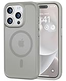 MOCCA Strong Magnetic for iPhone 14 Pro Case, [Compatible with Magsafe][13FT Military Drop Protection] Slim Translucent Matte Shockproof Case for iPhone 14 Pro Phone Case 6.1'', Titanium Gray