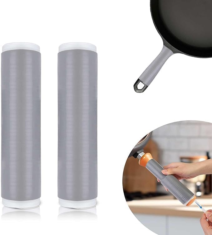 LOMESH Cast Iron Skillets Handle Cover-Pot Handle Heat Insulation Silicone Covers,Hot Saucepan Handle Holder Anti-Scald Handle Protectors for Frying Pan Heat Resistance Handle Sleeve