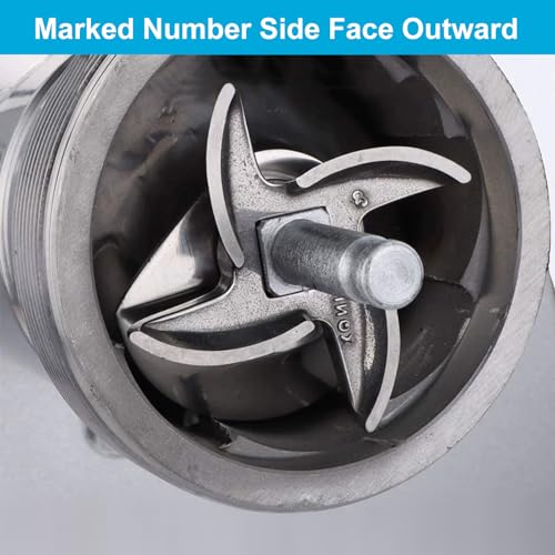 2Pcs #8 Meat Grinder Blade Meat Grinder Knife,Stainless Steel Knife Cutter Replacement,Grinder Blade Knife Cutter Grinding Accessories Parts for Meat Grinders by Sopoloray - Image 4