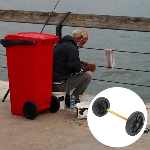 Ruedas de goma para sustituir piezas rotas en cubos de basura de 120l 6