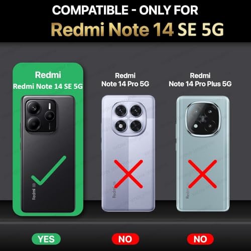 Image of COVERBLACK Soft Rubber Silicon Clear Case Back Cover Compatible for REDMI Note 14 SE 5G - Transparent