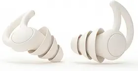 NWX Protetor Auricular Antirruído com 3 Camadas Antirruído | Para Dormir e Estudar – Design Ergonômico, Conforto Superior e Isolamento Sonoro Eficiente (Branco)