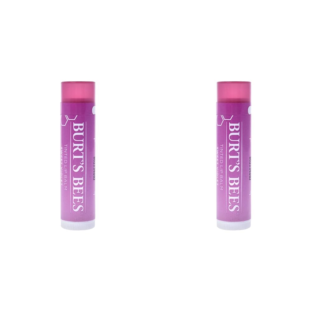 Burt's Bees Tinted Lip Balm, Sweet Violet, 1 Count (Pack of 2)